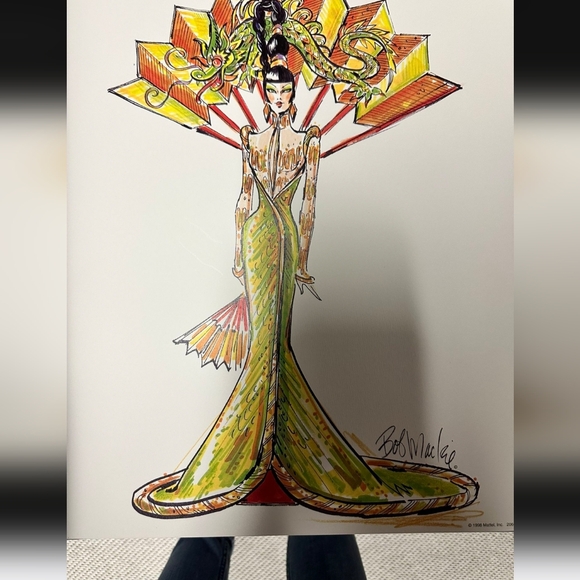 1998 Bob Mackie Fantasy Goddess of Asia Barbie 12" Doll New in Box - Picture 3 of 4